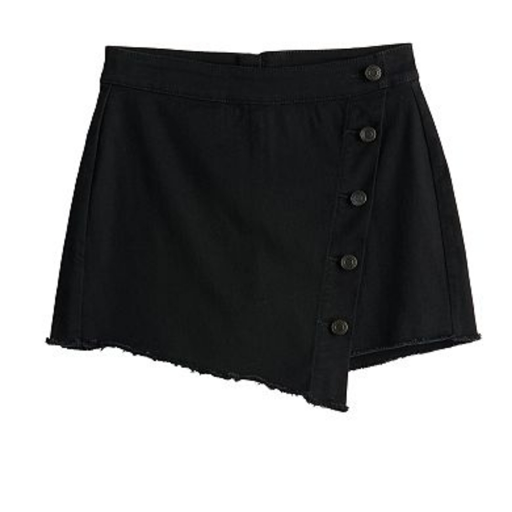 Juniors' SO® Wrap Mini Skirt Size 18 Black /  NEW WITH TAGS
